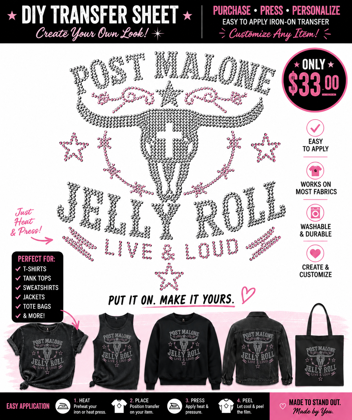 Post Malone & Jelly Roll *TRANSFER ONLY*