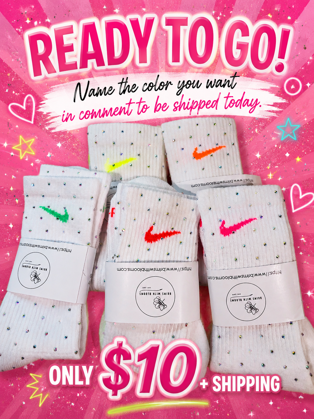NEON BLING SOCKS *LAST CALL*