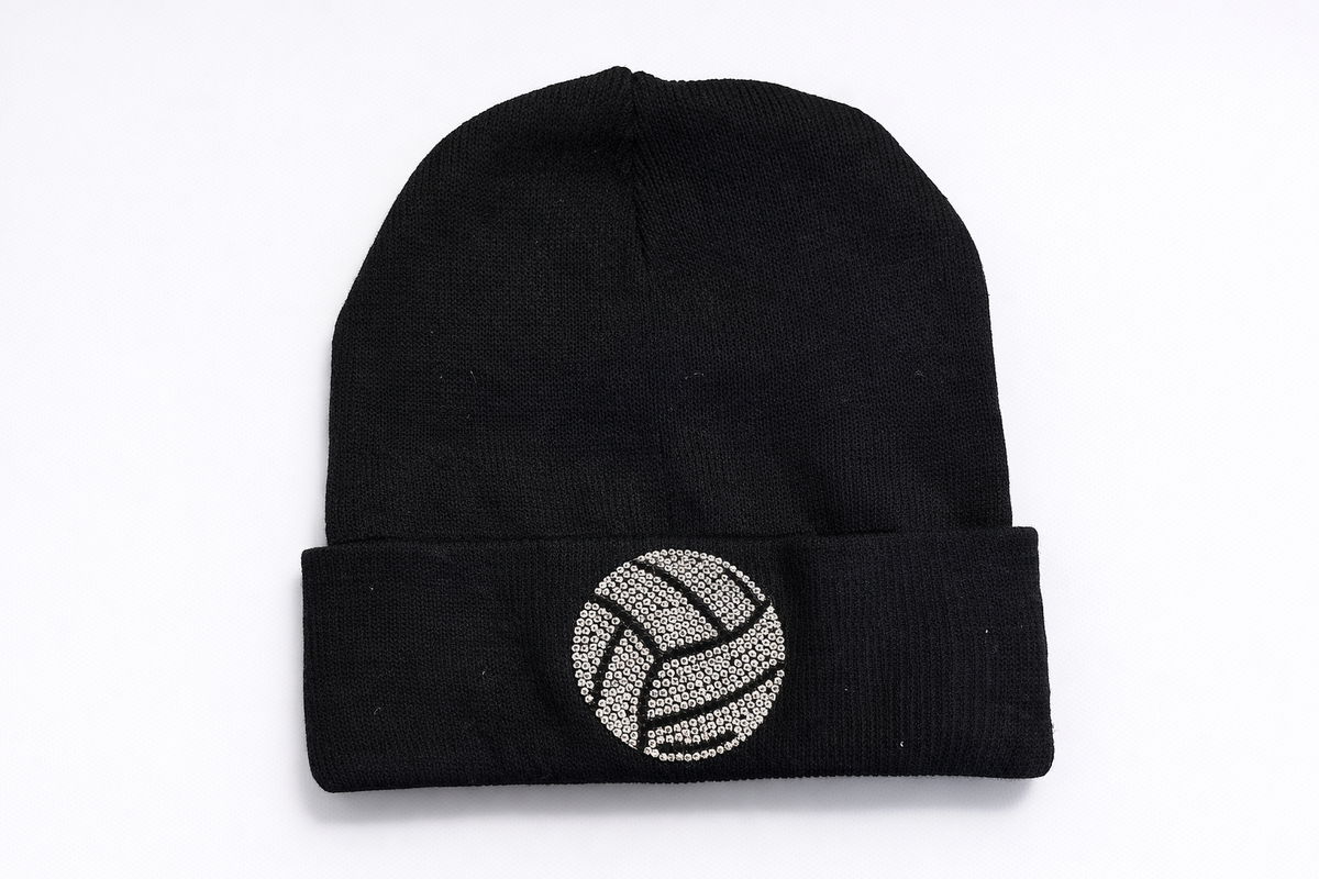 Volleyball Rhinestone Beanie
